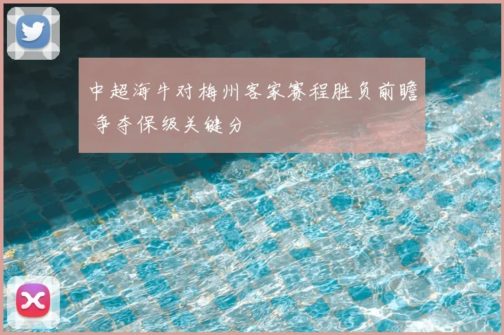 中超海牛对梅州客家赛程胜负前瞻 争夺保级关键分